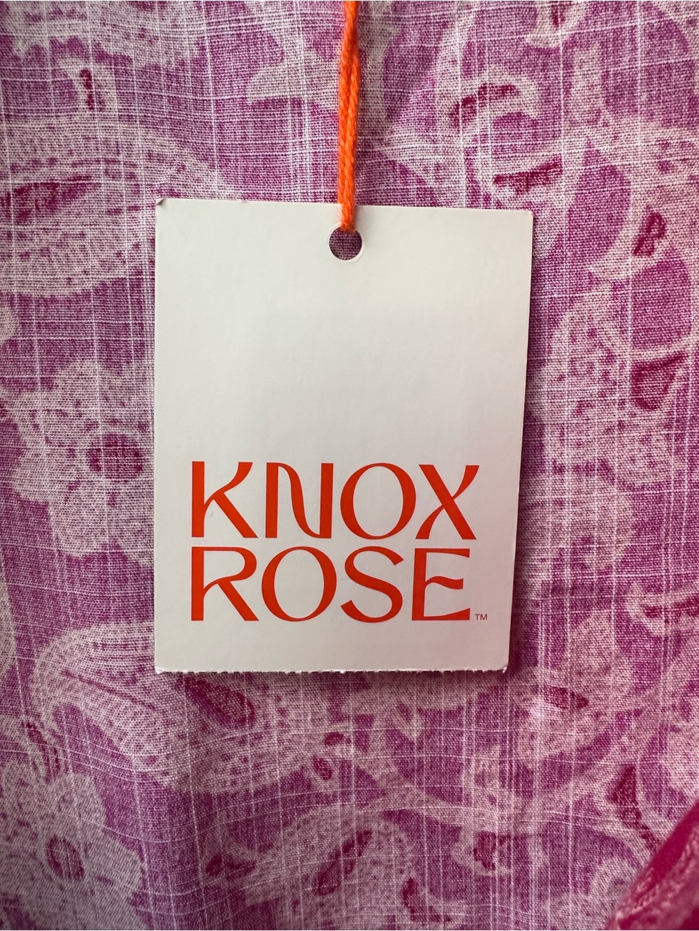 Knox Rose Paisley Kimono Robe Pink Cotton Rayon Tie Belt NWT M/L Lounge - Picture 6 of 12